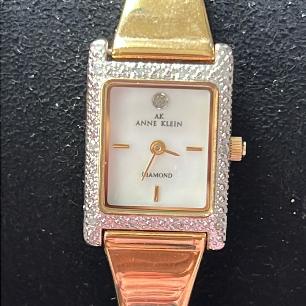 Anne Klein Vintage Gold Diamond Watch